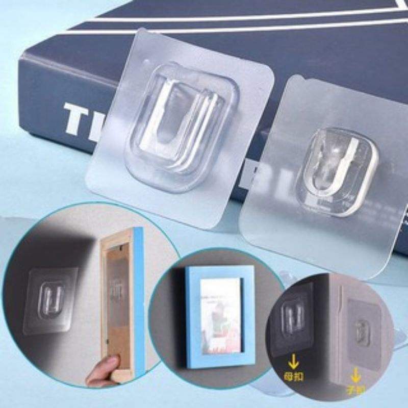 Miếng dán tường treo đồ đa năng tiện lợi dạng gài miếng dán