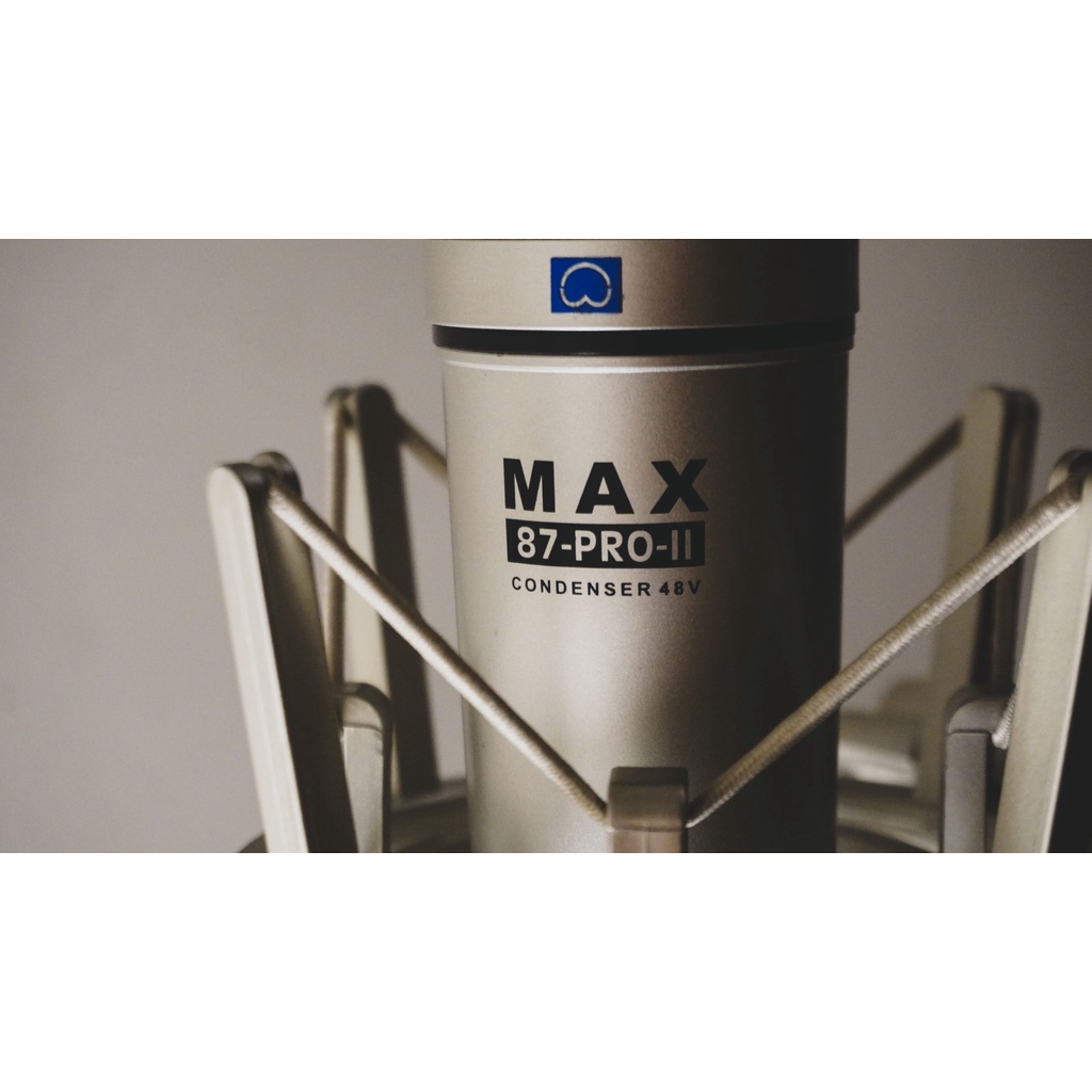 Mic thu âm Max 87-Pro-II 48V thu âm chuyên nghiệp - Condensermicrophone - Dùng cho phòng thu, livestream, karaoke