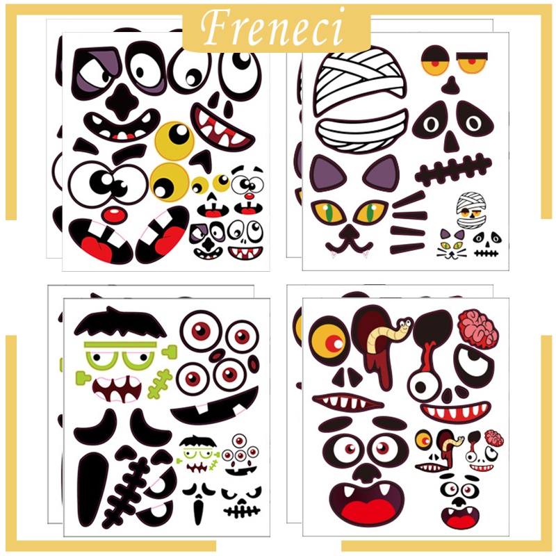 8 Sticker Dán Trang Trí Sổ Lưu Niệm Dễ Thương Cho Dịp Halloween