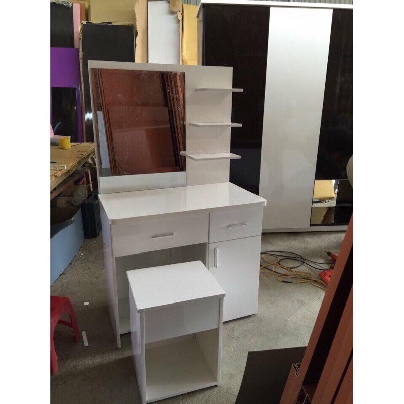 Bàn trang điểm nhựa chống cong vênh ẩm mốc mỗi mọt bảo hành 2 năm 160 x 100 x 40 x 55 cm - Tủ Nhựa Hoa Sen