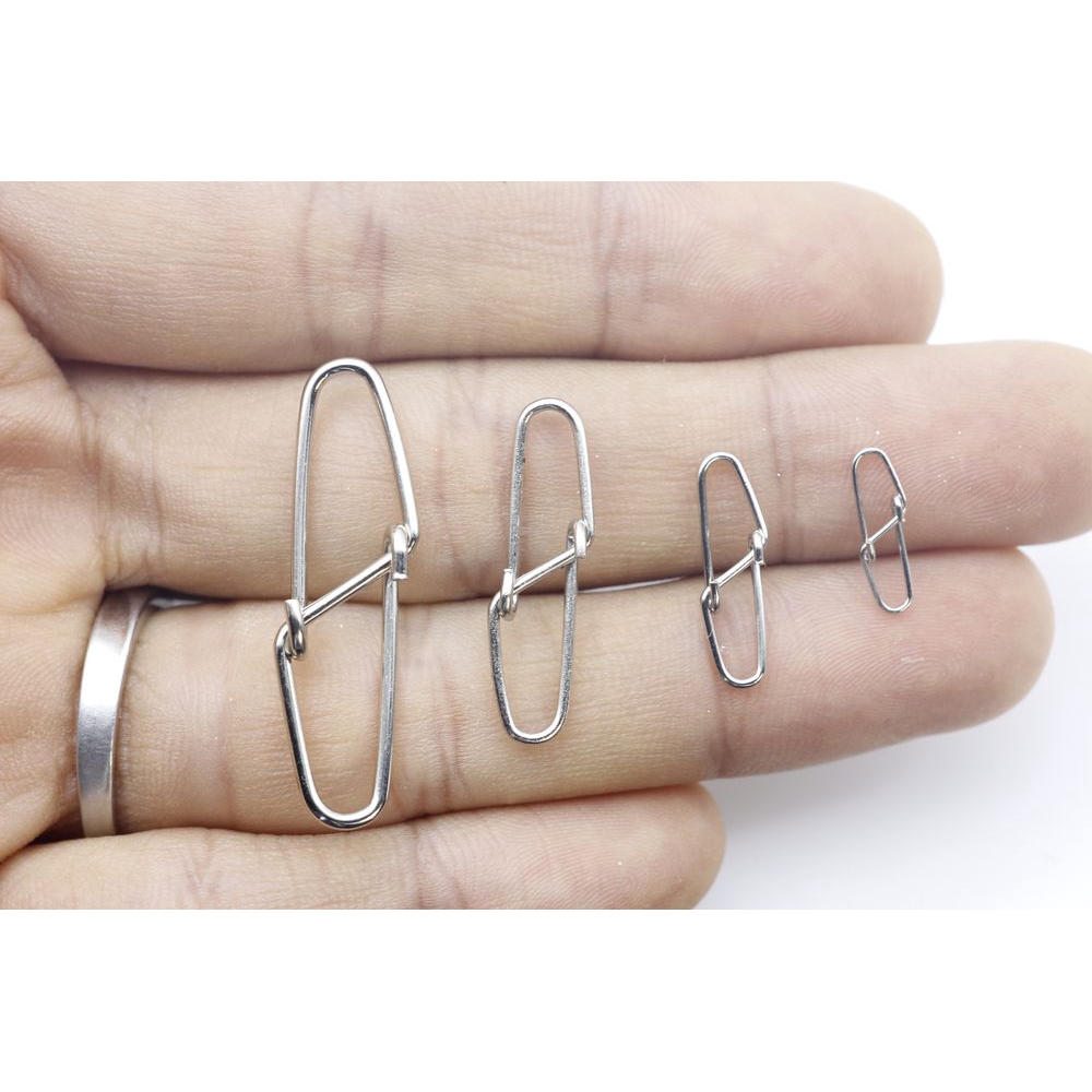 Set 50 khóa câu cá bằng thép không gỉ tiện dụng 0 # - 6 #