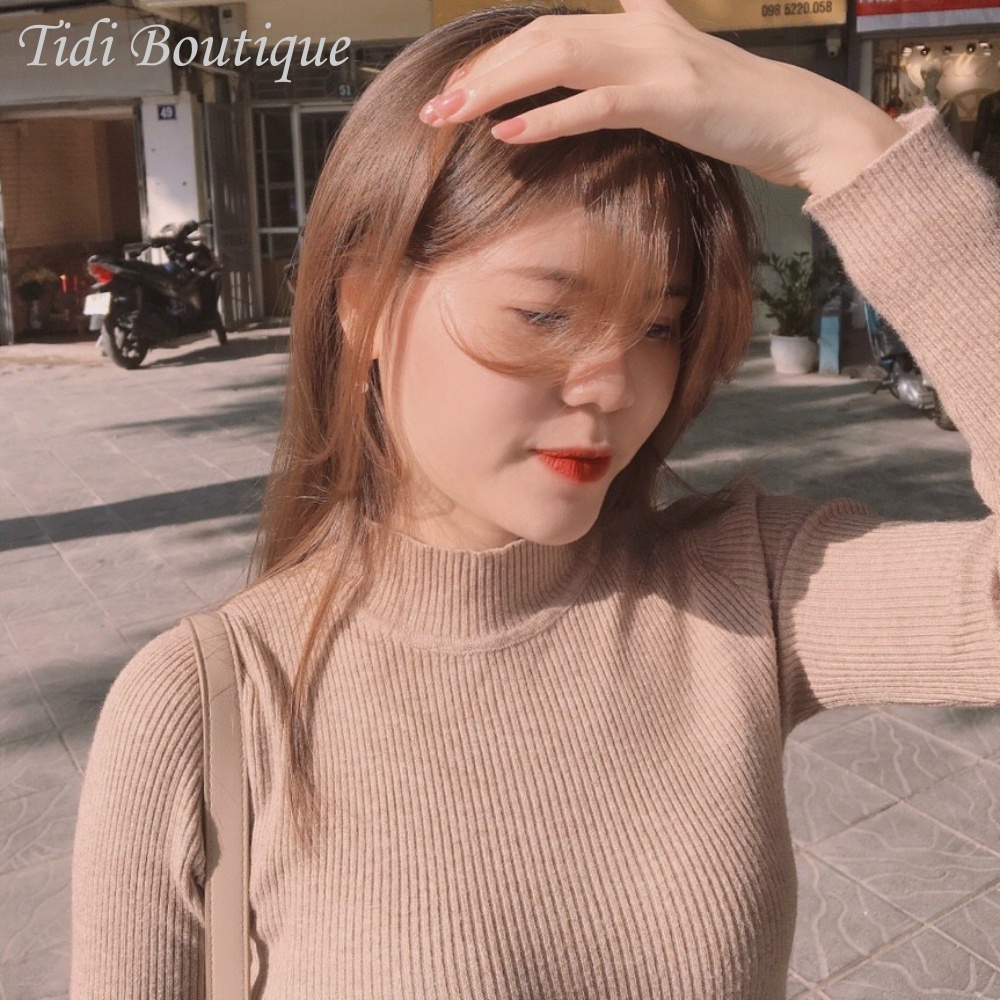 Áo len tăm nữ cổ 3 phân freesize 🍀[FREESHIP] | BigBuy360 - bigbuy360.vn