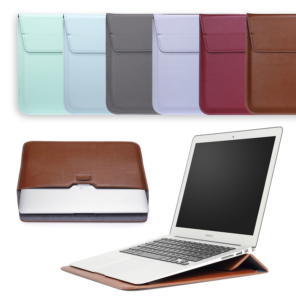 Bộ Túi Da Đựng Laptop Và Giá Đỡ Cho MacBook Pro Air 13 16 inch Ốp