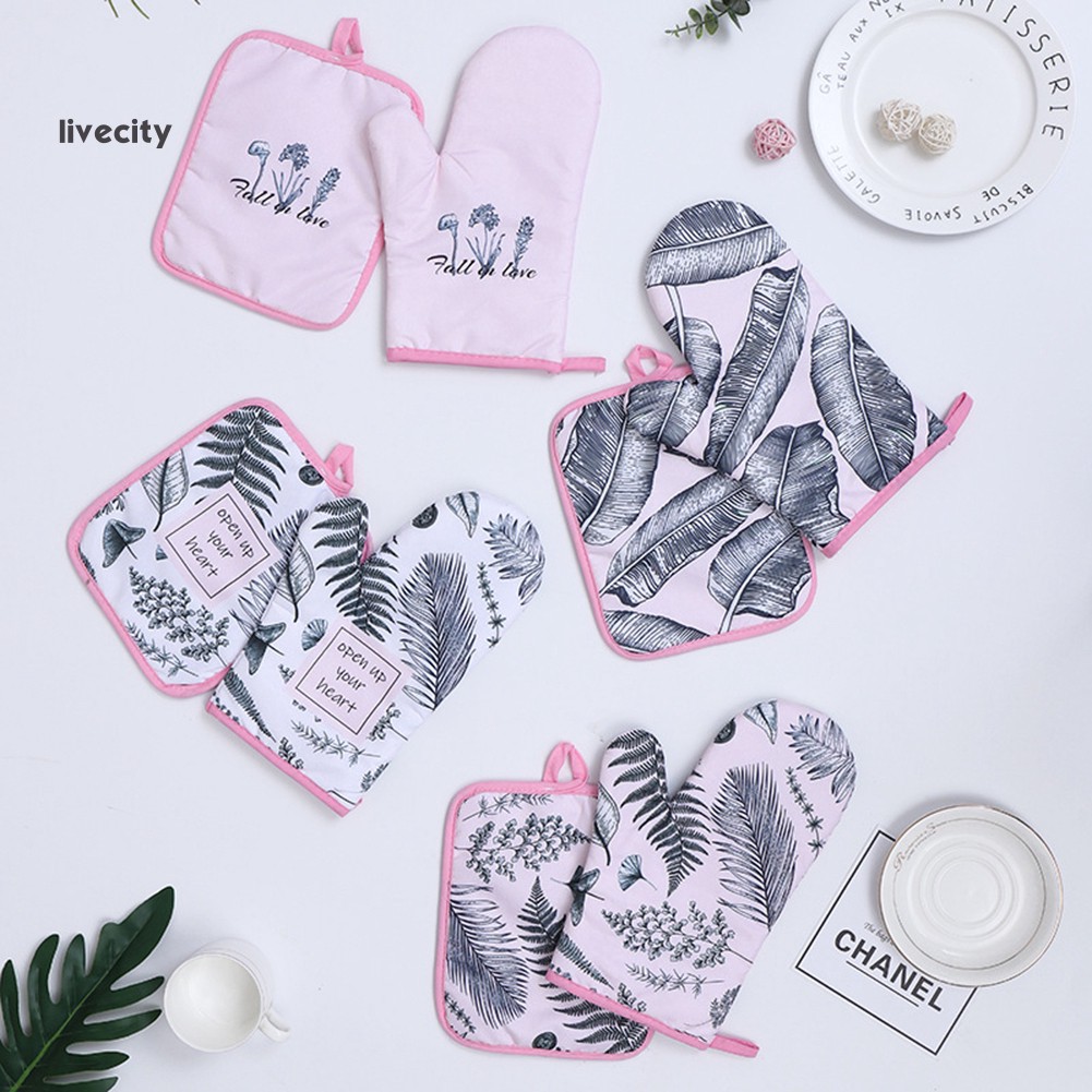 Set 2 găng tay nhắc nồi/nướng bánh lò vi sóng chống nóng