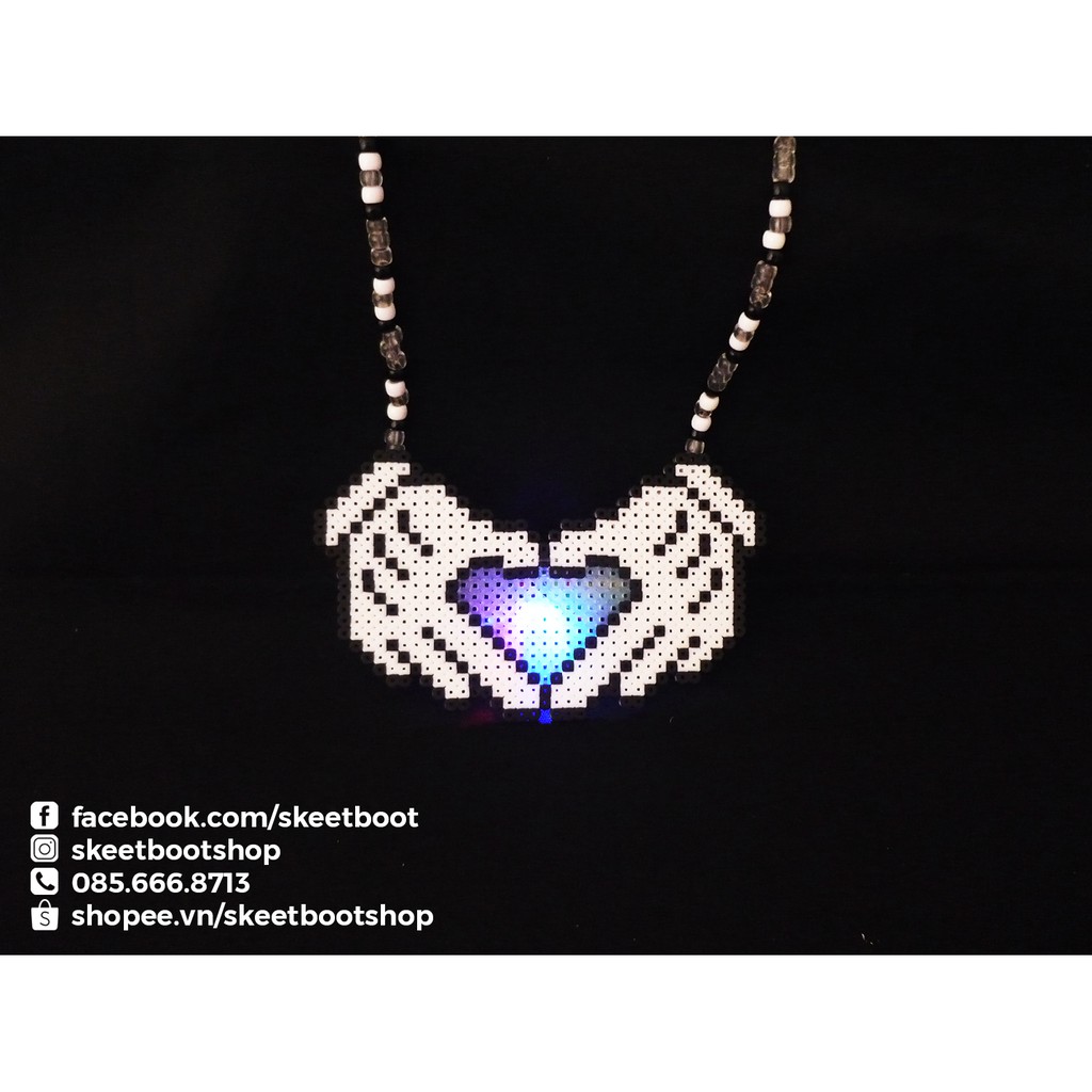 Vòng kandi perler heart-hand có đèn LED - phụ kiện rave edm festival raver kandi perler DJ