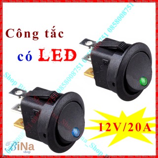 Công tắc bập bênh có LED 12V/20A