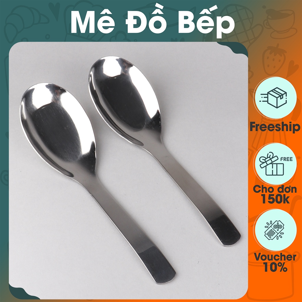 Muỗng canh vuông inox cán vuông loại dày cao cấp MCV01