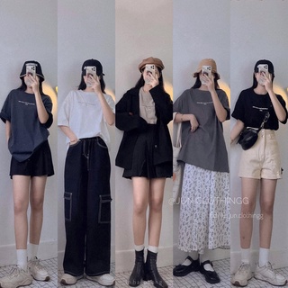 Áo phông 3158 in chữ nhỏ adream nam nữ, áo thun tay lỡ oversize from rộng basic chất coton
