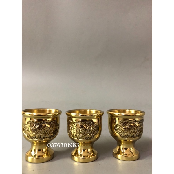 Ly thờ sen nhỏ-Vật phẩm thờ Đồng Vĩnh tiến chất lượng cao