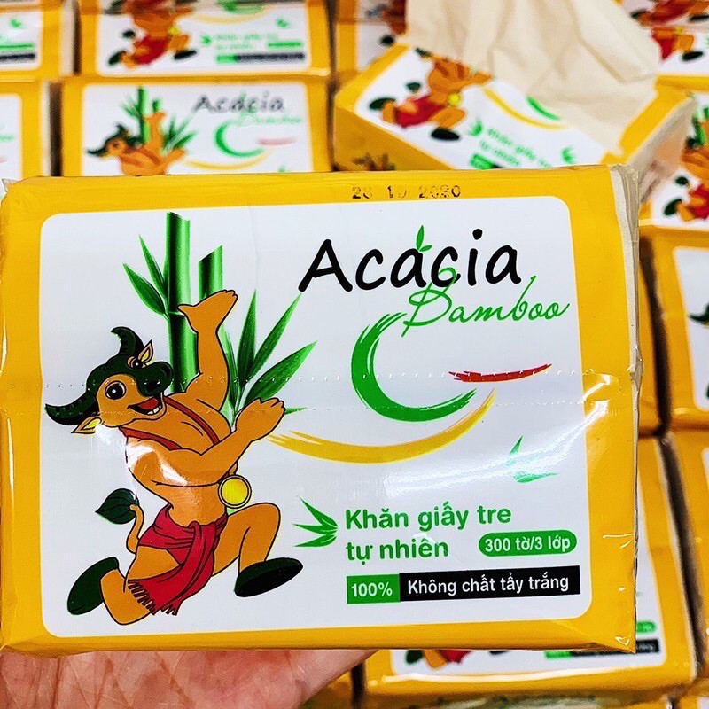GIẤY ĂN GẤU TRÚC ACACIA 1 GÓI 300 tờ