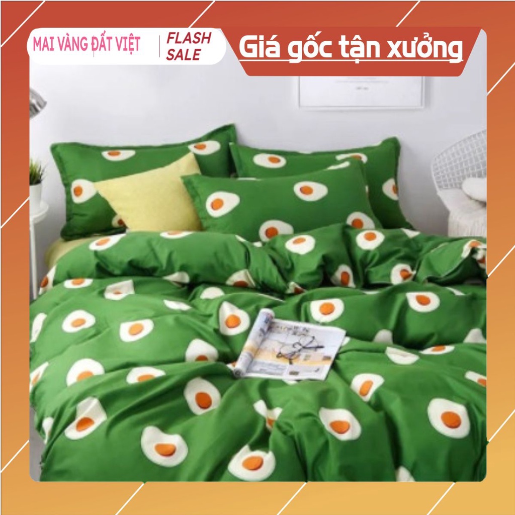 Ga Trải Giường Poly Cotton 1M8-Mẫu Tùy Chọn-bơ xanh