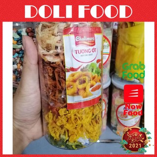 Mix 3 Vị Khô gà - Khô mực - Khô Heo - Lon Pet 300gr - DOLI