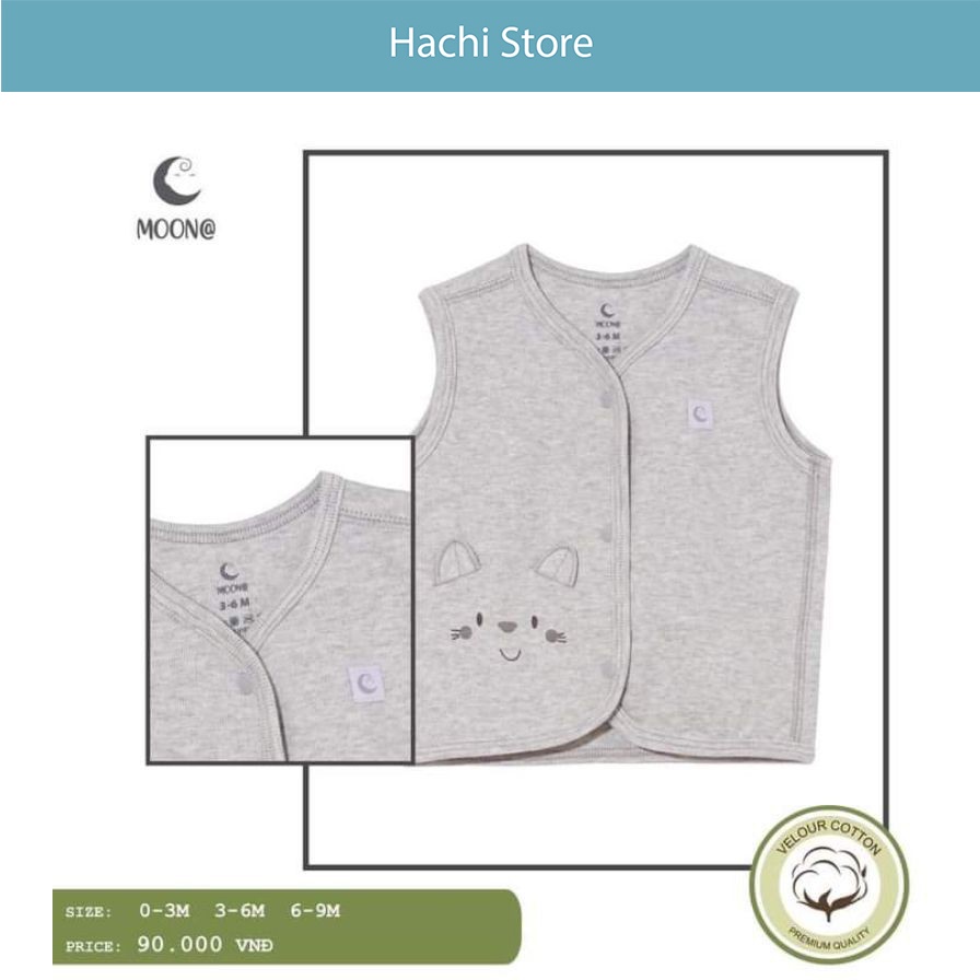 Áo gile cho bé nỉ thu đông mỏng nhẹ chính hãng Moon@ - size cho bé từ sơ sinh