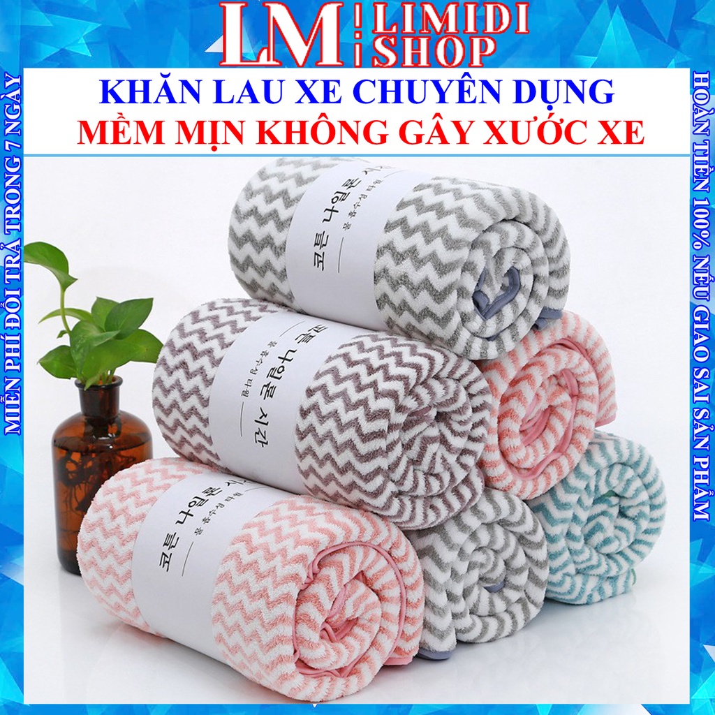 [FLASHSALE] Khăn Lông Cừu Lau Xe Ô tô , Siêu Thấm Không Bị Sơ, Rối - Mềm Mịn Không Gây Xước Xe, Gara Sử Dụng