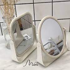 Gương trang điểm ☀️FREESHIP ☀️ để bàn lúa mạch 2 mặt gương xoay 360 độ diêu đẹp