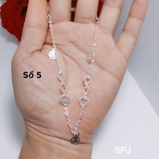 Lắc chân bạc nhiều mẫu đẹp