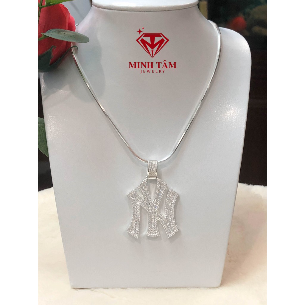 Mặt dây chuyền bạc nam NY bạc ta,Bộ dây chuyền bạc mặt NY bạc ta cao cấp cho nam-Minh Tâm Jewelry