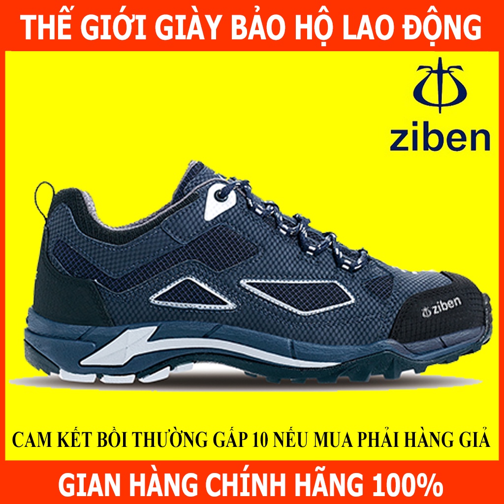 Giày Bảo Hộ Hàn Quốc Ziben 162 Da Thật Chống Thấm Nước, Mũi Thép Chống Va Đập Mạnh