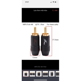 Jack av/RCA MPS  phu vàng - siêu xịn- giá 1 chiếc