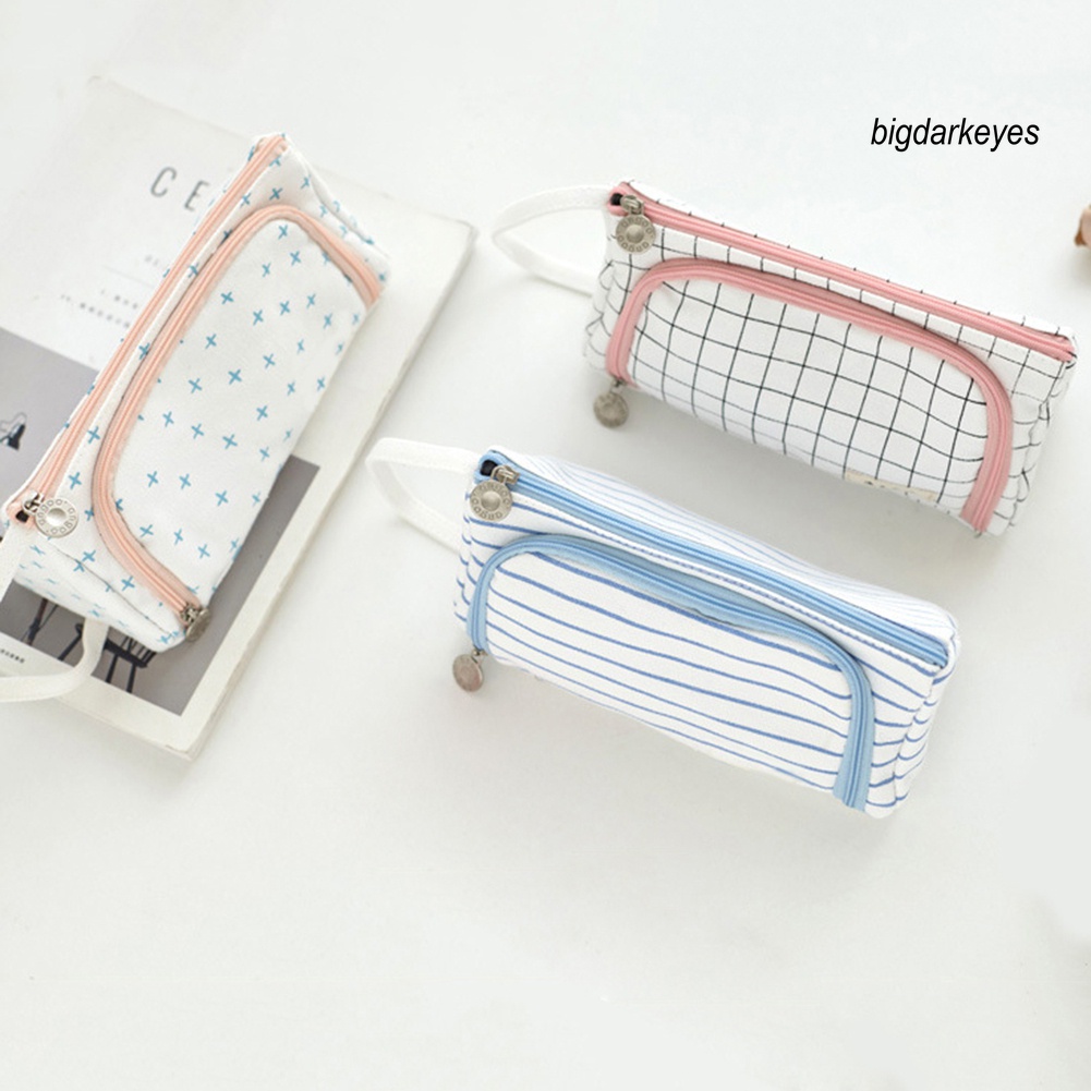 Túi Đựng Bút Chì/ Thước Kẻ Bằng Vải Bạt Dễ Thương Cho Học Sinh