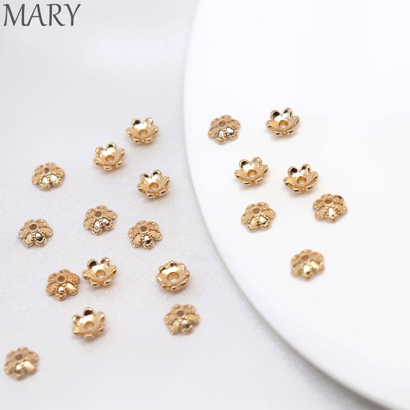 Hạt Xâu Trang Sức Hình Bông Hoa Bằng Đồng 14K 6MM diy