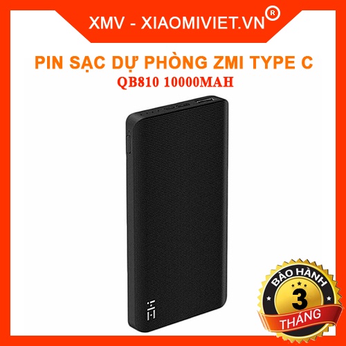 Pin sạc dự phòng ZMI type C QB810 10000mAh - Bảo hành 3 tháng