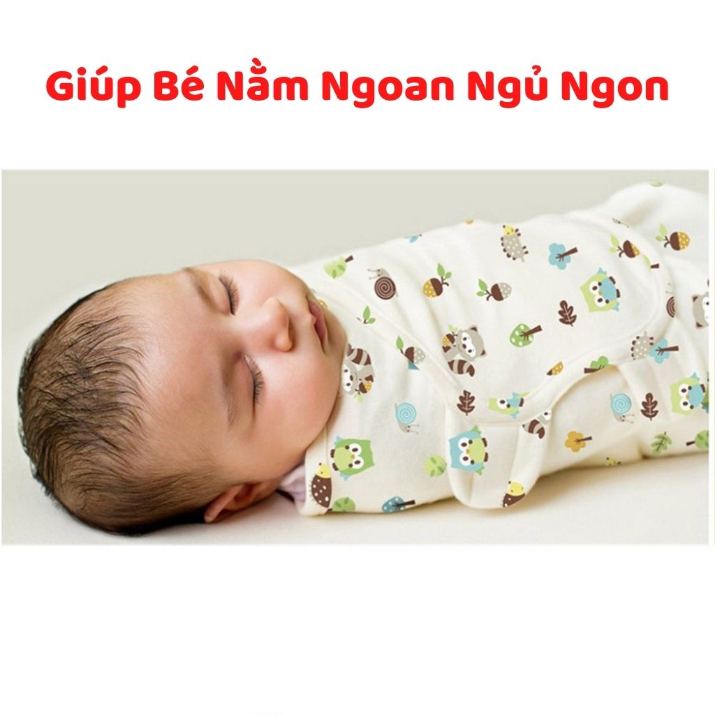 Chăn Quấn Ủ Kén Cao Cấp Lót Lông 100% Cotton Giữ Ấm Cho Bé, Alokids Tb