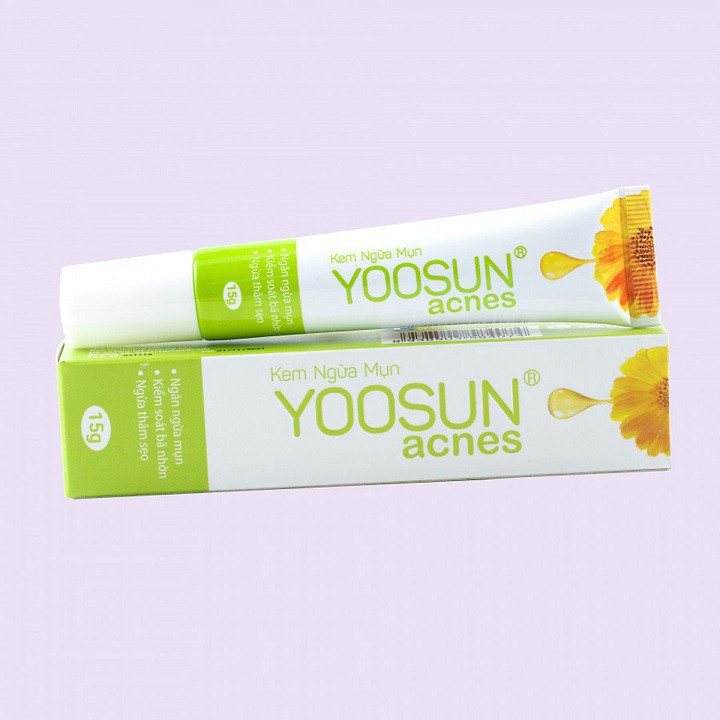 Kem Ngừa Mụn Yoosun Acnes Tuýp 15g - Sạch Mụn,Thâm Từ Thảo Dược,Cho Da Dầu,Khô Đầu Đen,Mụn Mủ