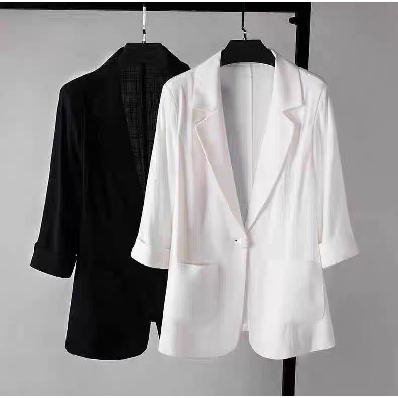 Áo vest blaze nữ mỏng mùa hè tay lửng, phong cách hàn quốc Fkaro VS3