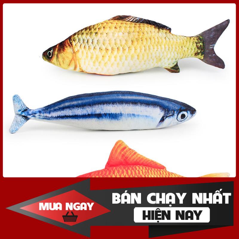 [FREESHIP] (Đổ sỉ) Cá nhồi bông catnip cho mèo