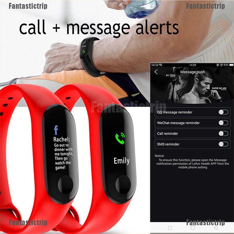 Đồng Hồ Thông Minh M3 Theo Dõi Sức Khỏe Kèm Phụ Kiện