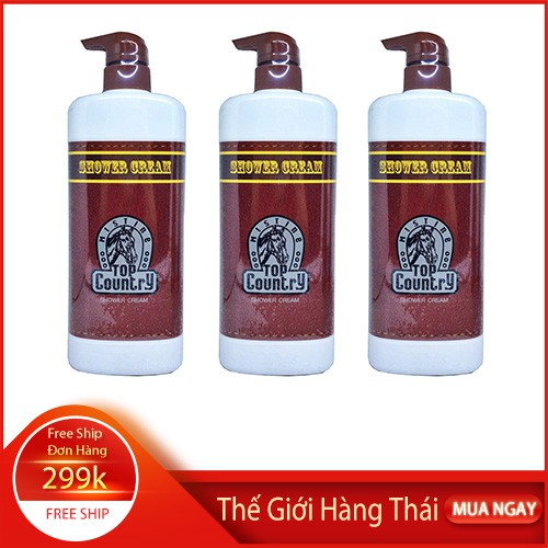 Combo 3 Chai Sữa Tắm Hương Nước Hoa Nam Tính Top Country MISTINE Ngựa 500ml