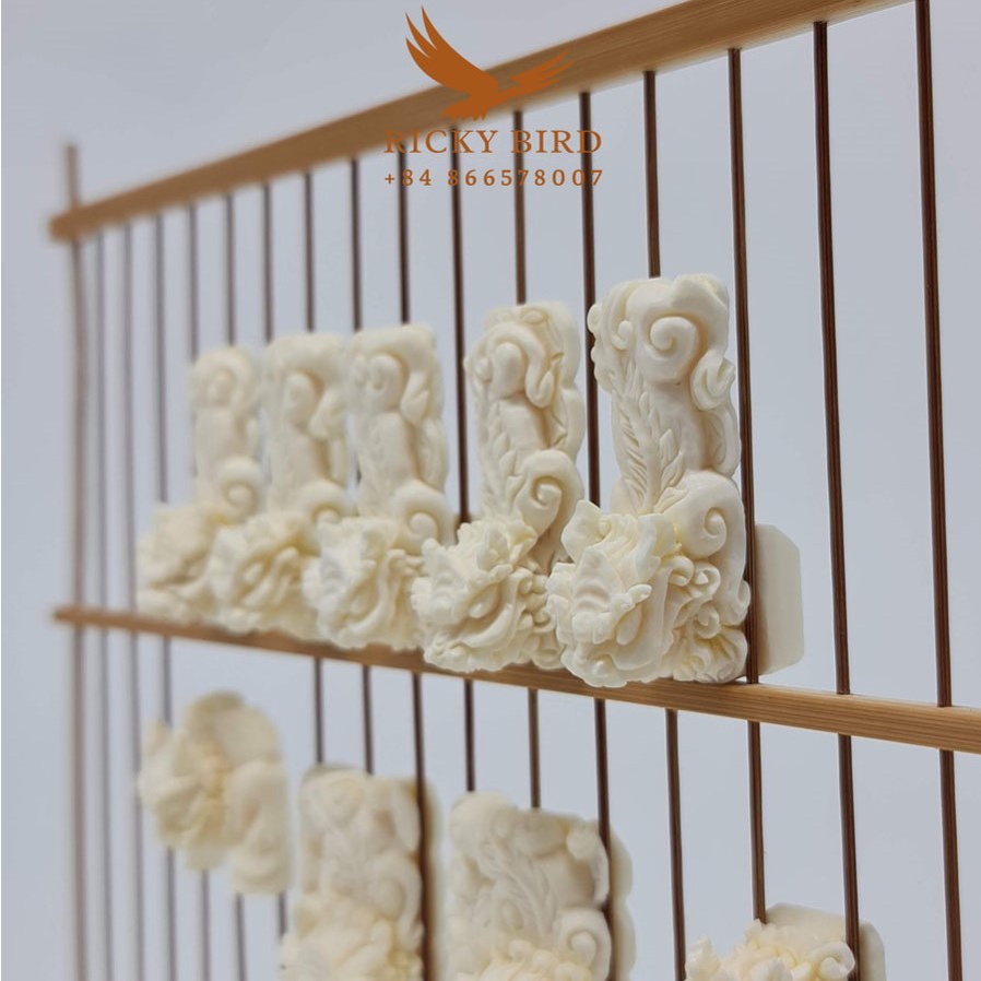 Bộ phụ kiện cho lồng chim Mata Puteh - Thiết kế 3D Qillin