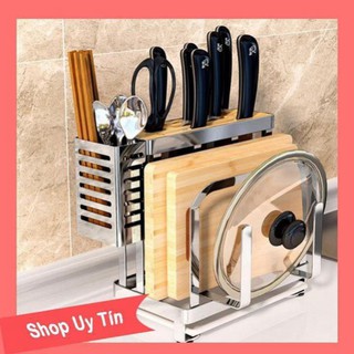 Hg0901 kệ gài dao thớt đa năng inox 304 nguên khối tutu.hahastore