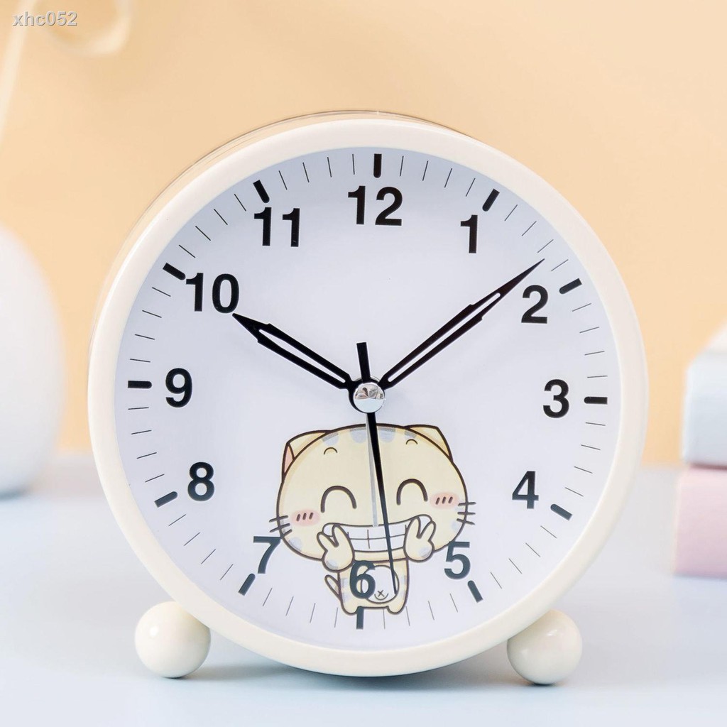 Đồng hồ báo thức để phòng ngủ kích cỡ nhỏ hoạ tiết hoạt hình dễ thương xinh xắn dành cho bé