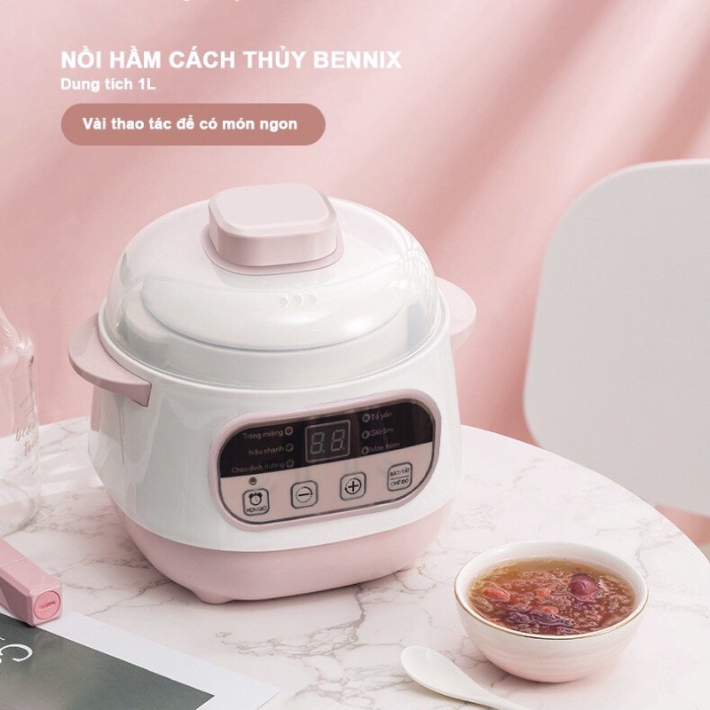 Nồi Hầm Cách Thuỷ BENNIX _[BN100-1Lít]-[BN200A-2Lít]