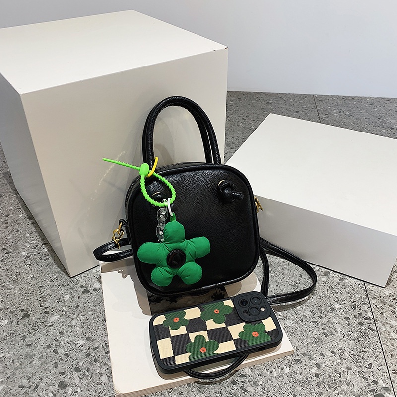 Túi Đeo Chéo Vai Họa Tiết Hoa Nhỏ Màu Sắc Tương Phản Dành Cho Nữ