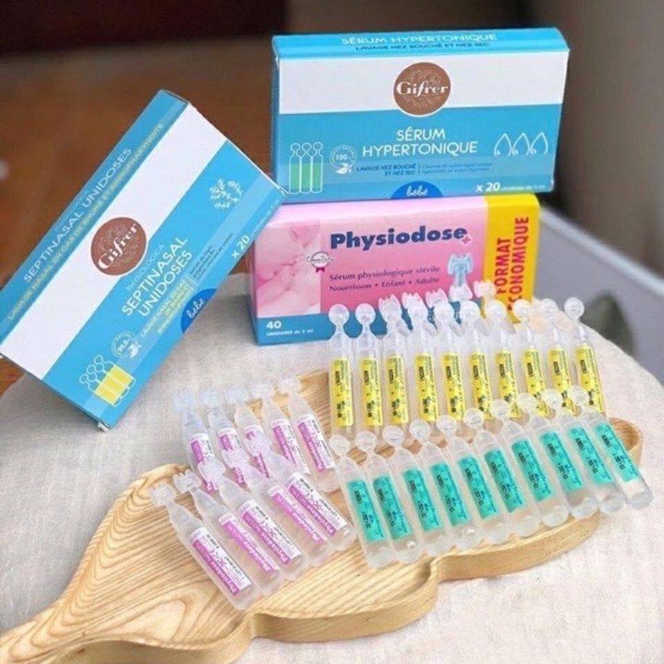 Nước Muối Sinh Lý Gifrer Physiologica Hồng, Xanh, Vàng