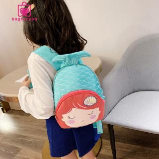 Bagforyou❀Kids Cartoon Cute  Backpack Fish Tail School Shoulder Bag