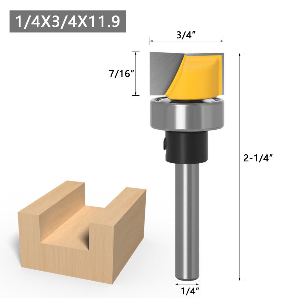 Mũi Phay Gỗ Thẳng CNC - Mũi Soi Móc Rãnh 19mm