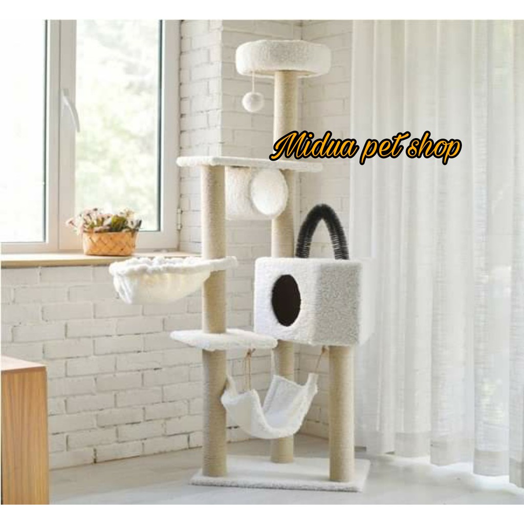 Cây cào móng cho mèo 4 tầng 1m6