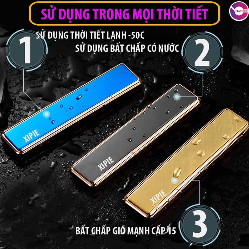 Bật-lửa-điện Plasma, Hộp-quẹt điện tử cảm ứng vân tay độc lạ giá rẻ BL20