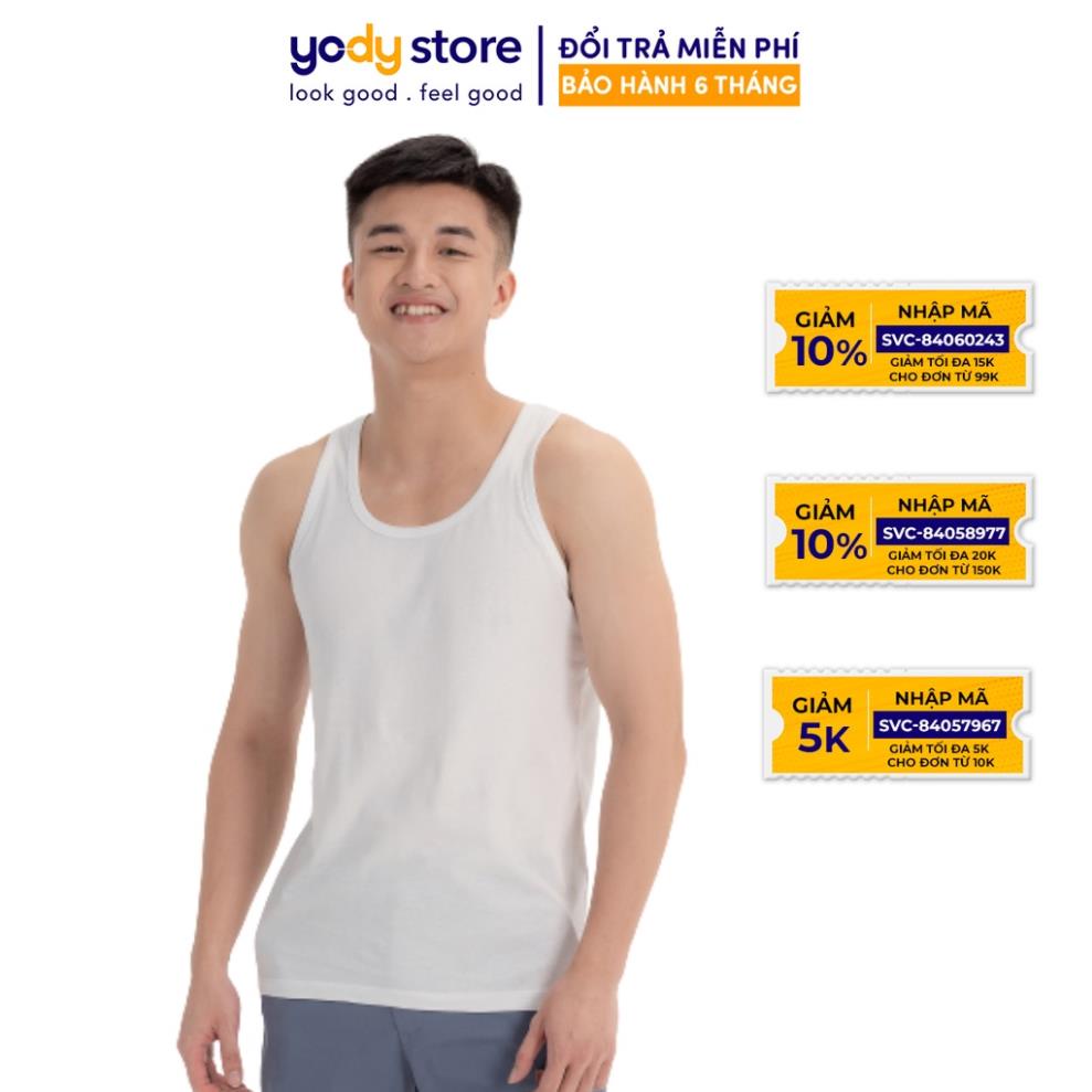 Áo ba lỗ nam cotton YODY thiết kế đơn giản, khoẻ khoắn, năng động thông thoáng co dãn tốt - BLM3001 🎧️ ☎
