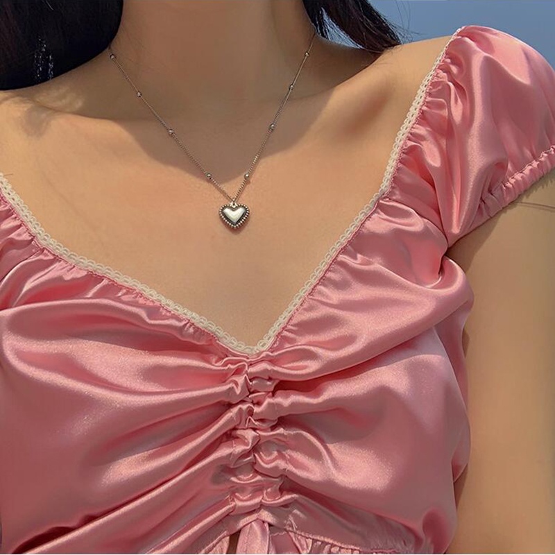 IF ME  Set 3 vòng cổ mặt hình trái tim / bướm / trăng khuyết ngọt ngào đơn giản thời trang cho nữ