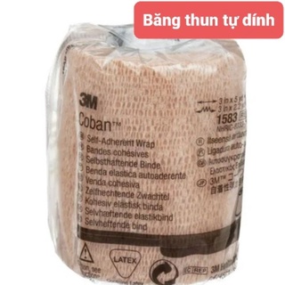 3M coban 1583 Băng Thun tự dính băng vết thương Kích thước 7,5cm x 4,5m