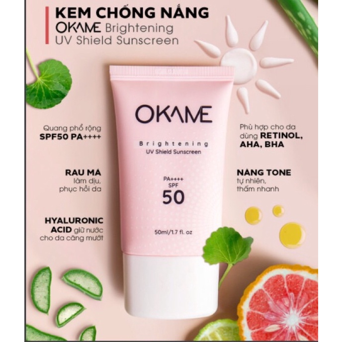 Kem chống nắng OKame Tone up Kem phổ rộng [Hàng chính hãng]