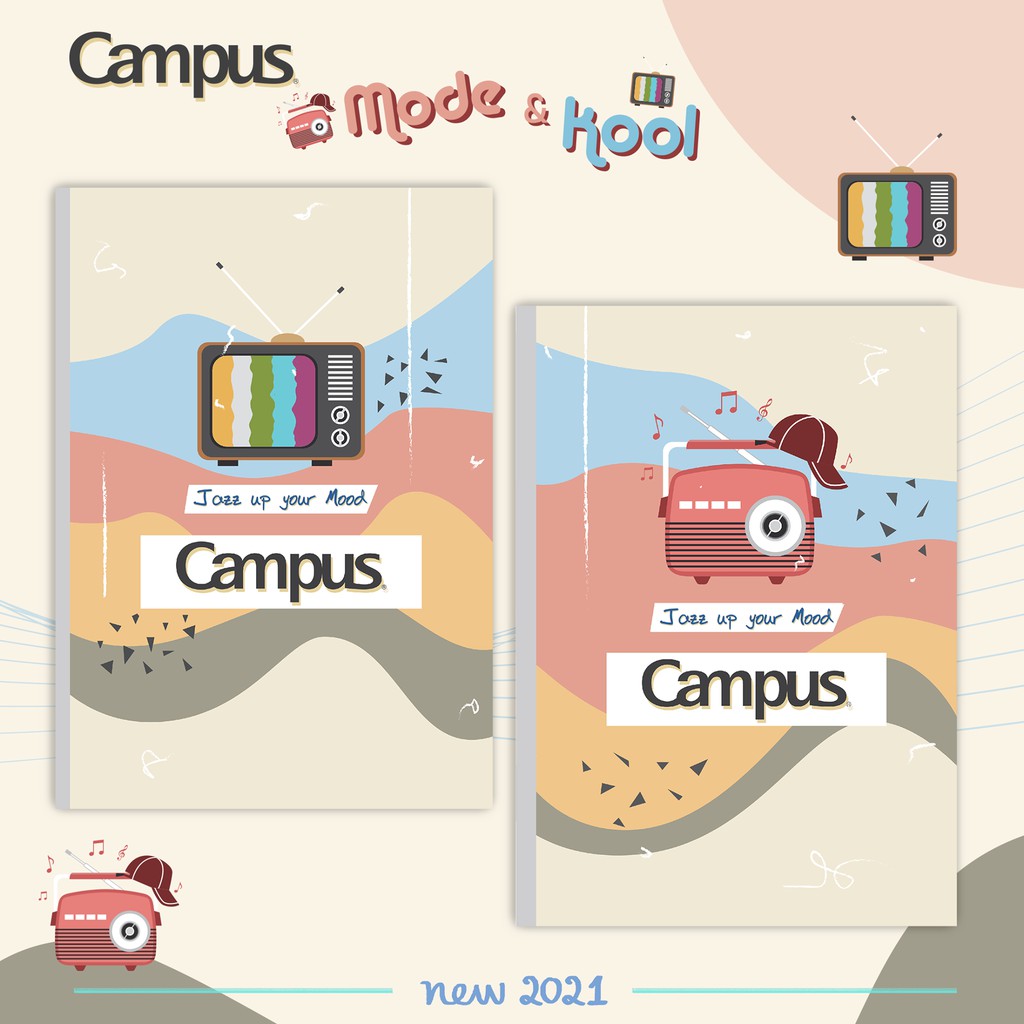 Vở kẻ ngang Có chấm Campus Mood & Kool