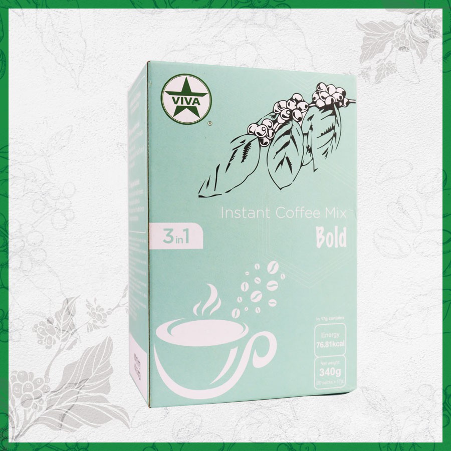 Cà phê hoà tan 3in1 ĐẬM HÀI HÒA Viva Star Coffee hộp 20 gói*17g