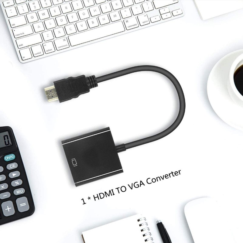 Bộ Chuyển Đổi Hdmi Sang Vga 2 Gói Đen