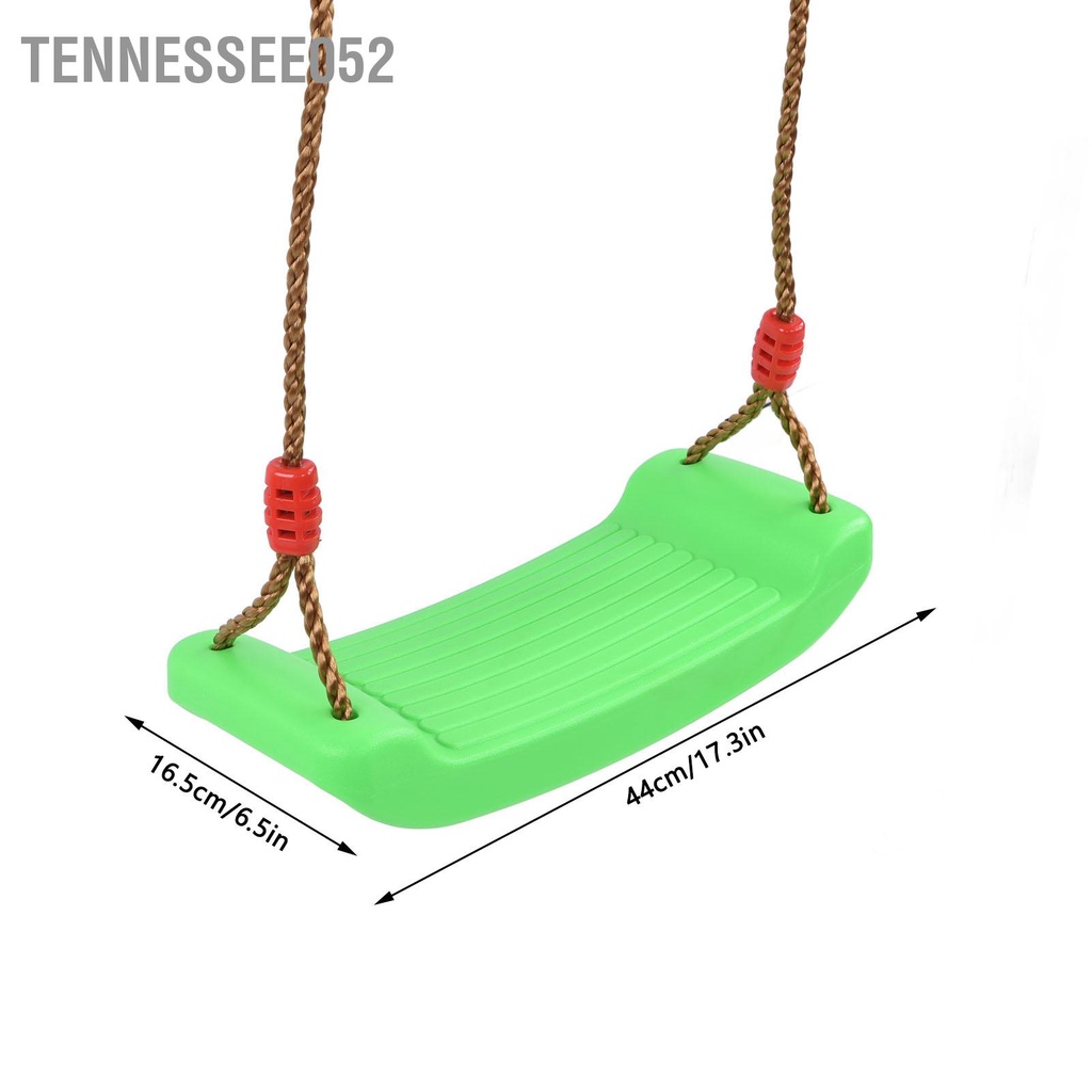 [Hàng Sẵn] Xích đu cho bé bằng nhựa có dây treo Màu Xanh Lá Cây 44x16.5cm / 17.3x6.5in Chơi Trong Nhà / Ngoài Trời【Tennessee052】